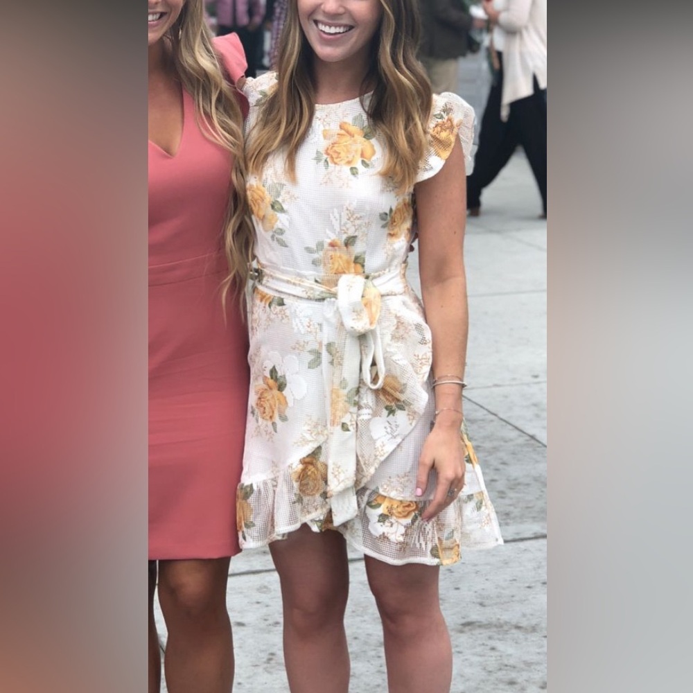 White floral dress